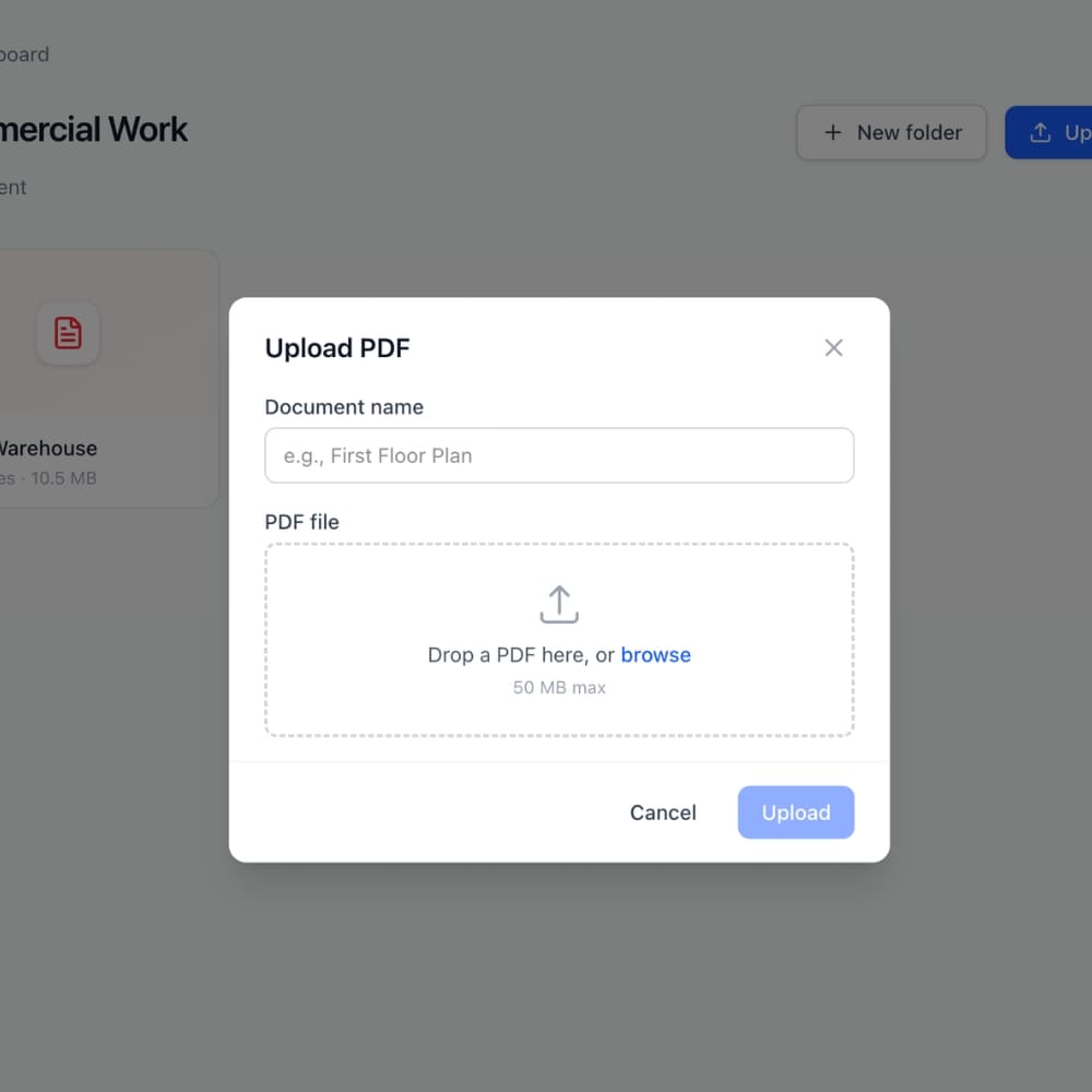 Step 1: Upload Your Plans